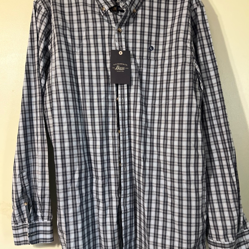 G.H. Bass & Co. Black and White Plaid Shirt